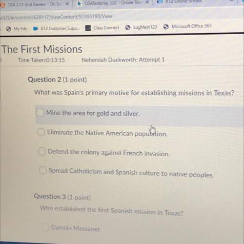 What was spains primary motive for establishing missions in texas