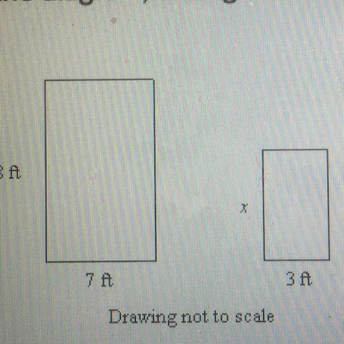 In the diagram the figures are similar. what is x a. 2.6ft b. 3.4ft c. 0.4ft