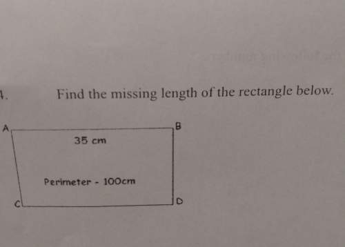 Find the missing length of the rectangle below