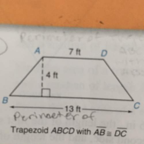 The perimeter and steps of trapezoid abcd
