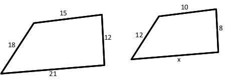 These figures are similar. solve for x.