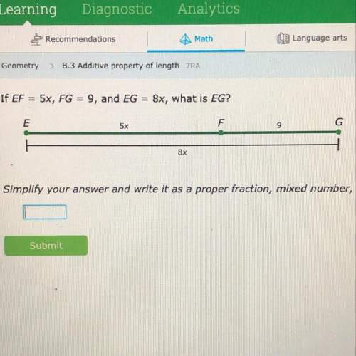 If ef = 5x, fg = 9,and eg =8x, what is eg