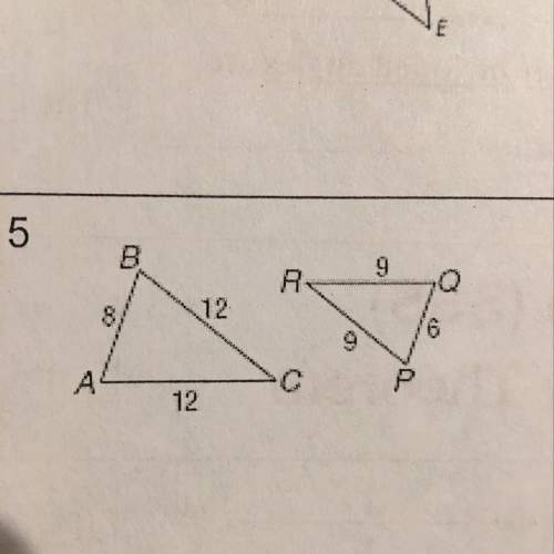 Determine whether the given triangles are similar. justify your answer. if they are similar write a
