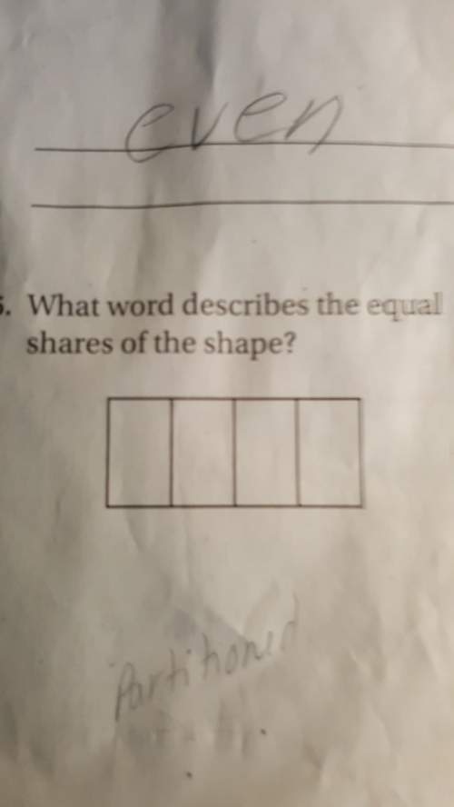 What word describes the equal shares of the shape
