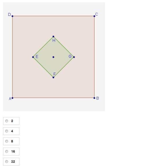 Square abcd and square efgh share a common center on a coordinate plane.eh is parallel to diagonal a