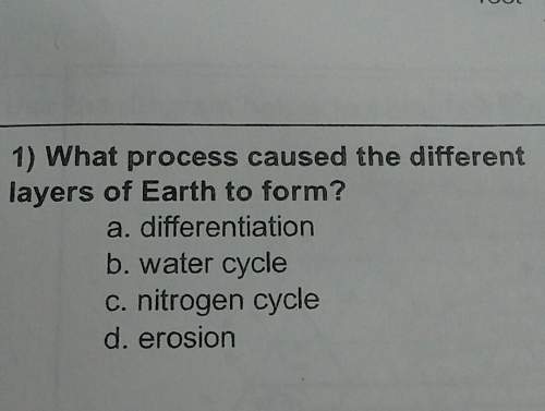 What process caused the different layers of earth to form?