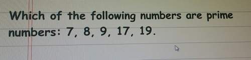 Which of the following numbers are primenumbers 7, 8, 9, 17, 19.