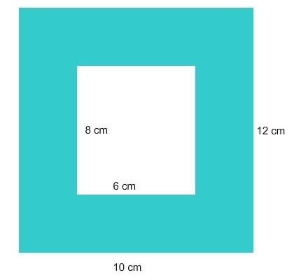 Aaron made a picture frame with the dimensions shown in the figure. what is the area of the picture