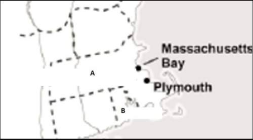 Select the two colonies we learned about in these lessons which are labeled a and b on the map.