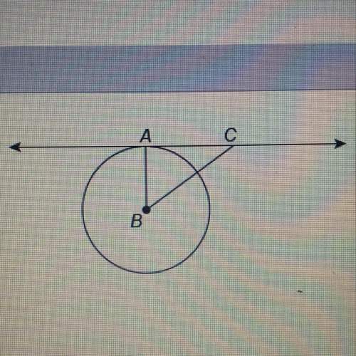 Acnis tangent to the circle with center at b. the measure of acb is 24 degrees. what is