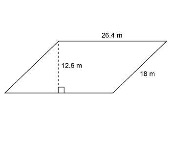 (asap : d)what is the area of the parallelogram?  475.2 m²