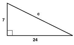 First image the measure of the hypotenuse is :  second image the length of the unknown l