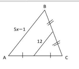 Find the value of x .  a: 13/5  b: 5 c: 19/5 d: 3