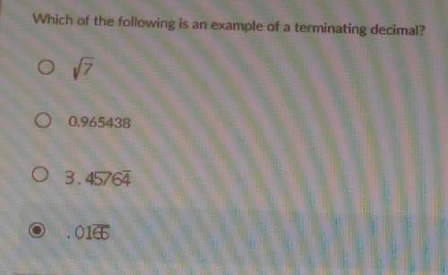 Which of the following is an example of a terminating decimal