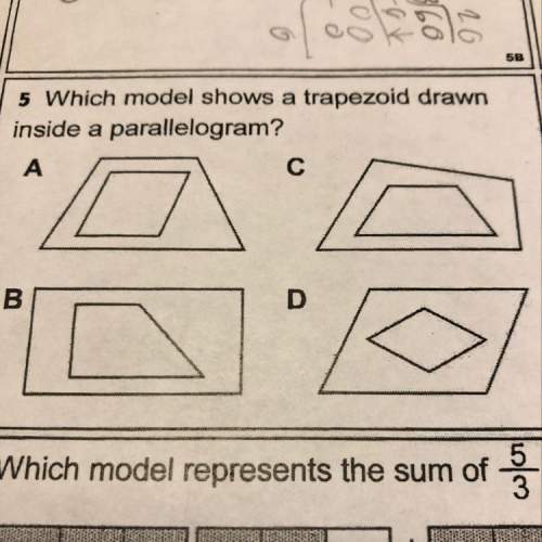 Which model shows a trapezoid drawn inside a parallelogram