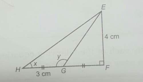 In the diagram, hgf is a straight line. given ef = 4 cm and hg = gf = 3 cm, find :  (i) tan x