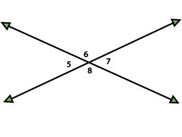 In the figure, the measure of angle 7 is 57°. what is the measure of angle 8?