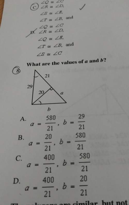 What are the values of a and b number 8