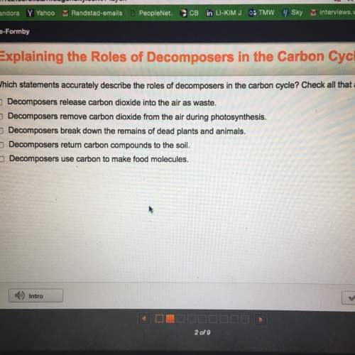 Which statement accurately describe the role of decomposers in the carbon cycle?