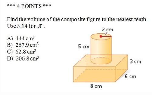 Find the volume of the composite figure to the nearest tenth. use 3.14 for n