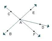 Which rays are part of line be?  ac and ae ab and ae ac and ab ab and&lt;