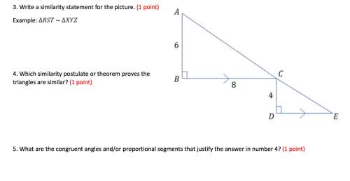 If  4. which similarity postulate or theorem proves the triangles are similar? (1 point)