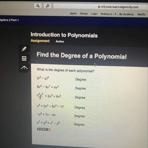What is the degree of each polynomial?