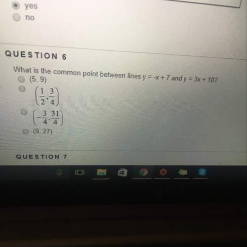 What is the common point between lines y=-x + 7 and y = 3x + 10