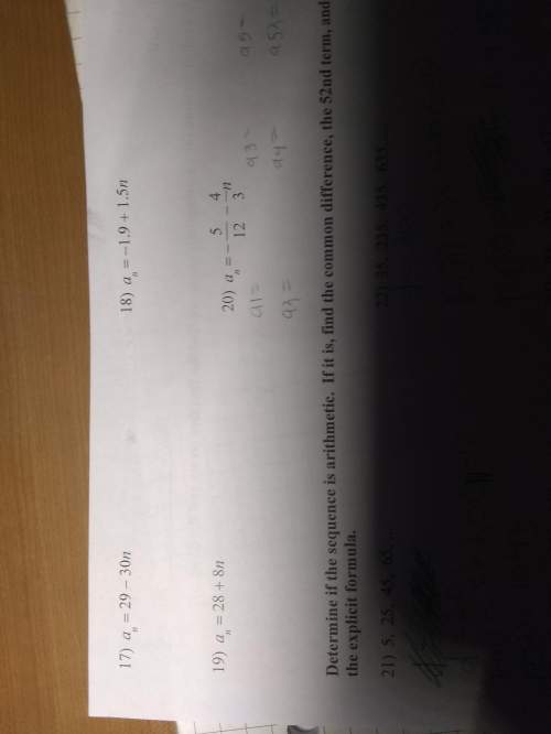 Given the explicit formula for an arithmetic sequence find the first five terms and the 52nd term
