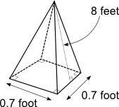 Asquare pyramid is shown below:  what is the surface area of the pyramid?  a
