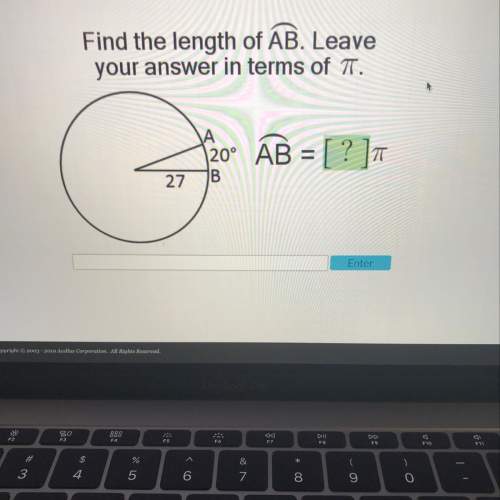 Find the length of ab. leave your answer in terms of pi.