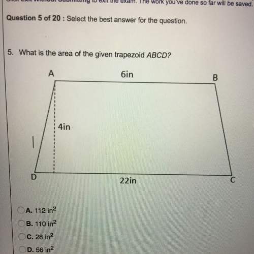 What is the area of the given trapezoid abcd?