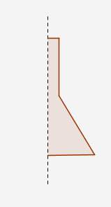 If the shape in the [diagram] rotates about the dashed line, which solid of revolution will be forme