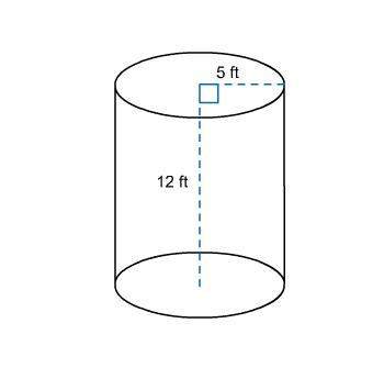 What is the volume of the cylinder?  a. 600π ft3 b.