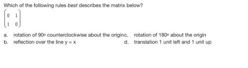 Which of the following rules best describes the matrix below? (picture)