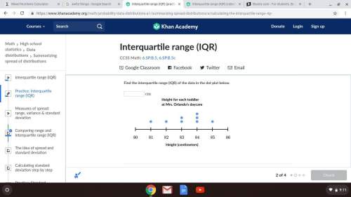 Find the interquartile range (iqr) of the data in the dot plot below.