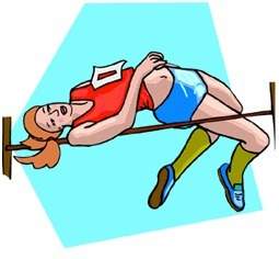(10 points) inger does the high jump in gym class. her best jump is at a height of 4 feet 10 inches.
