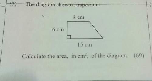 Calculate the area in cm² of the diagram . the diagram shows a trapezium .base length=15cm upper len