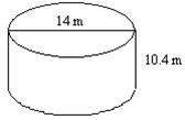 Find the surface area of the cylinder in terms of pi. a. 194.6π m2 b. 145.6π