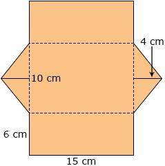 What is the surface area of the triangular prism?  a. 370 cm2 b. 390 c