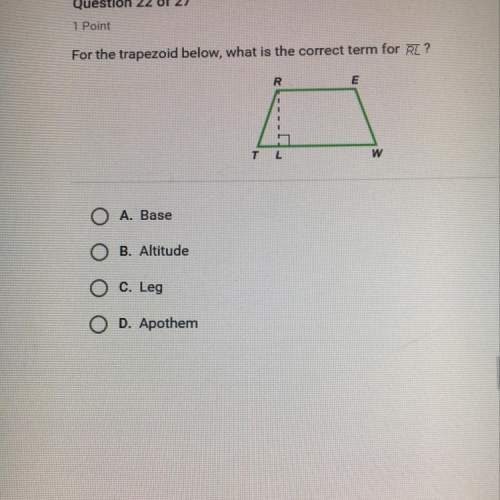 Asapfor the trapezoid below, what is he correct term for rl