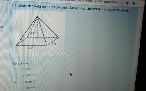 Calculate the volume of the pyramid. round your answer to the nearest hundredth.10 insel