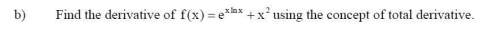 Find derivative of the following problem ?