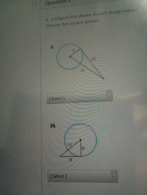 Is a tangent line shown in each image below?
