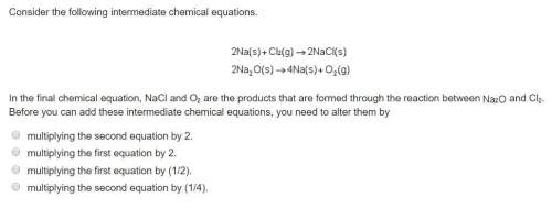 In the final chemical equation, nacl and o2 are the products that are formed through the reaction be