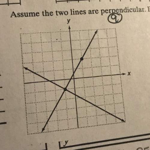 How to find the slope of the perpendicular lines?