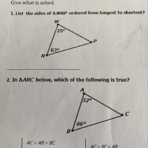 How do you find the missing angle of the triangle ? (question 1)