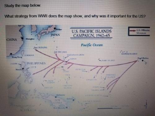 Someone : what strategy from wwii does the map show, and why was it important for the us?