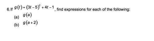 Find expressions for each of the following. make sure to show your work!