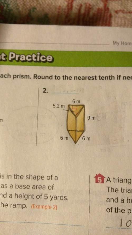 Find the volume of the prism. round to the nearest tenth if necessary.